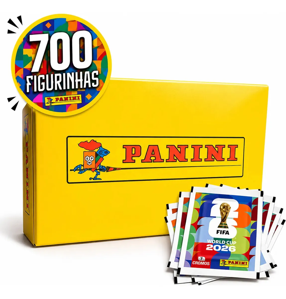Figurinhas Copa do Mundo 2026 Panini - BOX 100 Envelopes (700 Figurinhas) - FIFA World Cup
